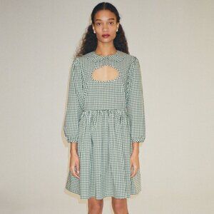 Sandy Liang Socks Dress in Jansport Green (XS)